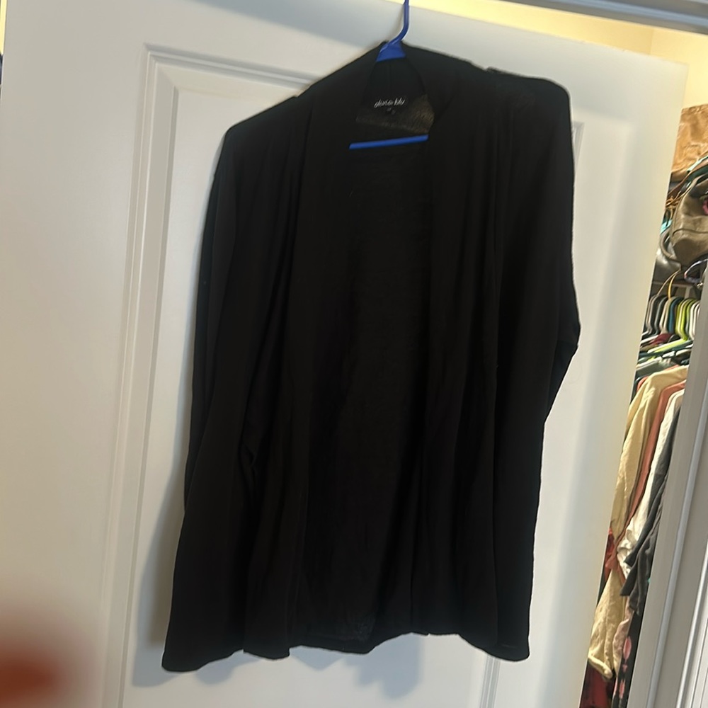 Black throw over